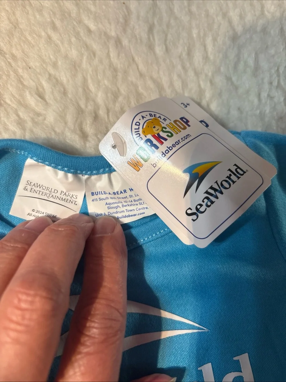 Build A Bear Seaworld Clothing Lot T shirts and Orca Hat New With Tags